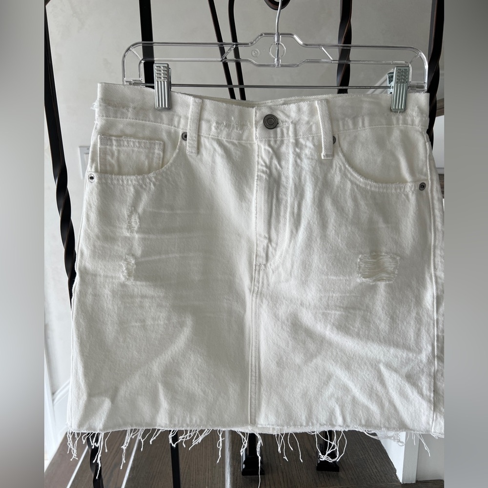 Lucky Brand White Denim Skirt